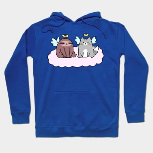 Sloth and Cat Angels Hoodie